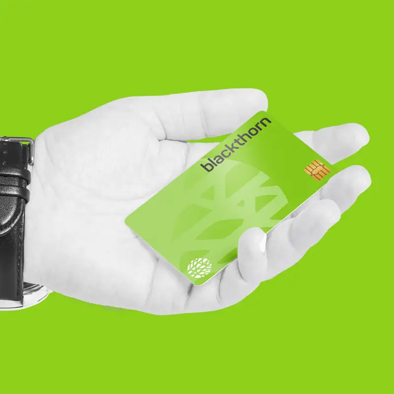 Blackthorn corporate bank card design