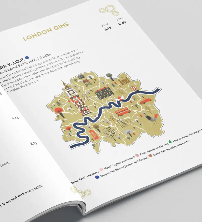 Wetherspoon gin booklet open retail design solutions